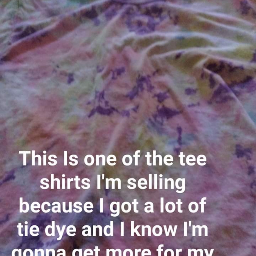 A tie dye tee shirts
